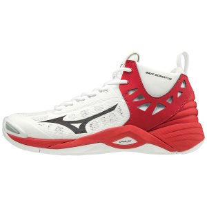 Pánské Volejbalové Boty Mizuno Wave Momentum Mid Bílé/Červené